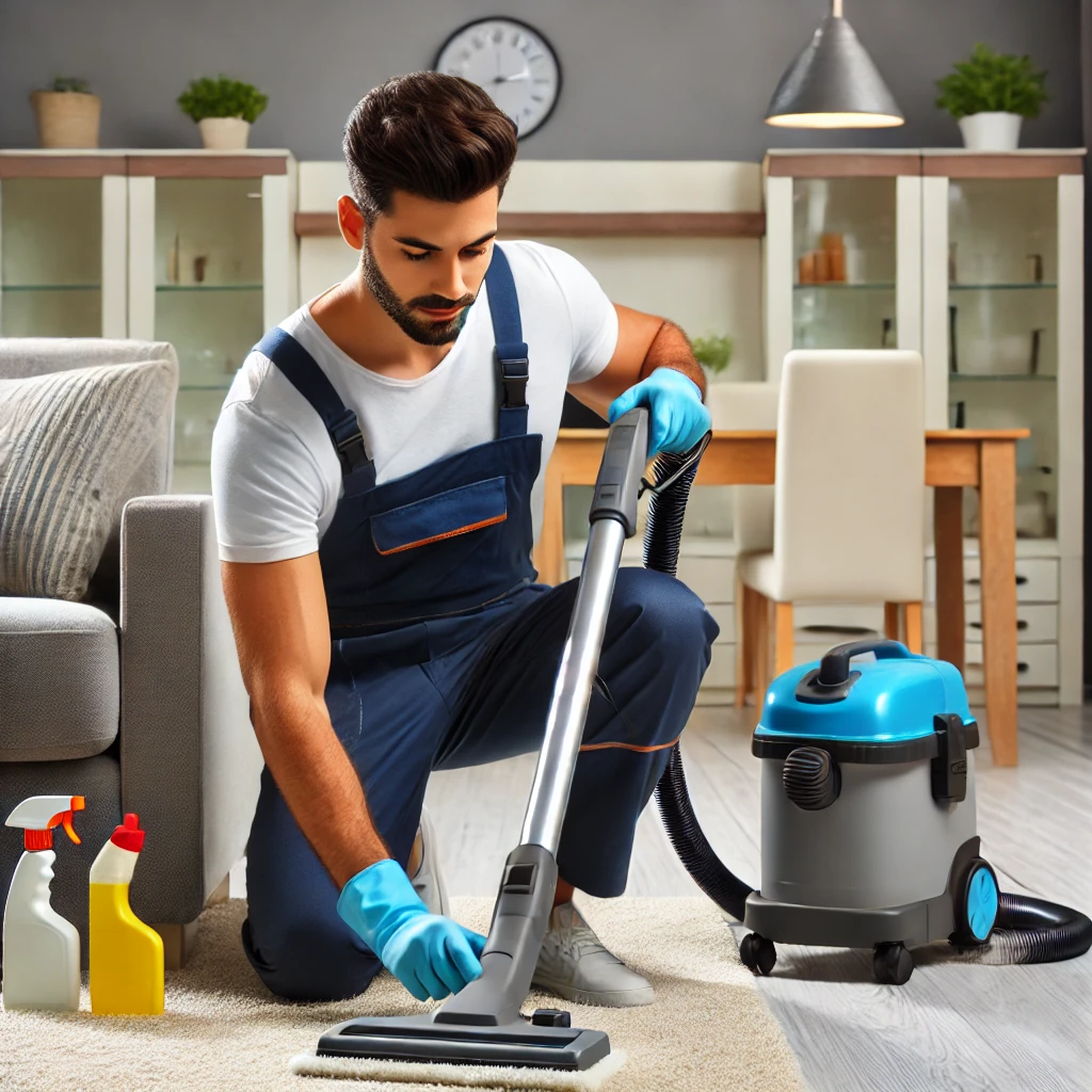 Vacuuming a Carpet